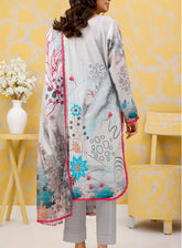 Norah Platinum Doriya Zari Printed Lawn 3 Piece Unstitched Suit NH24PDZ D-03